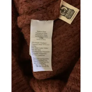 Madewell Loretto Rust‎ Mock Neck Chunky Knit Sweater Cozy Cottagecore XS thumbnail 5