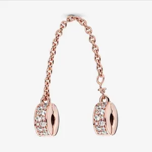Pandora new Clear Pavé‎ Safety Chain Clip Charm thumbnail 2