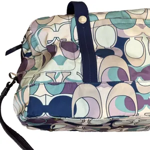 Coach Womens Tote Travel Bag Multicolor Kyra Soho Print F77285‎ Blue Purple Grey thumbnail 2