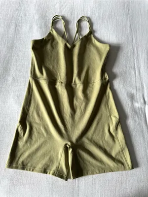 All in Motion Short Sculpt Bodysuit, Sage Green - Large thumbnail 12