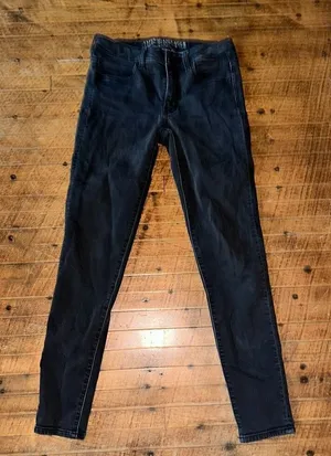 American Eagle black normcore super stretchy jeggings size 6 thumbnail 1