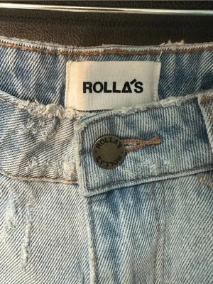 ROLLA'S Light Wash Distressed Denim Shorts thumbnail 3