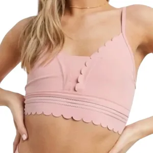 Free People Genesis Scalloped Bra in Pink, Size XS​ thumbnail 1