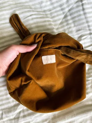 Merit Skincare Makeup Tie Knot Cosmetics Small Corduroy Bag thumbnail 3