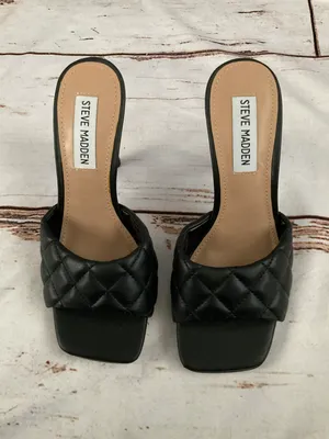 Steve Madden SIGNIFY SQUARE TOED QUILTED PUMPS thumbnail 1