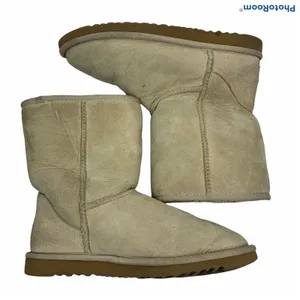 UGG Australia Size‎ 6 Boots Classic Short Beige Suede Leather Sheepskin Women’s thumbnail 1