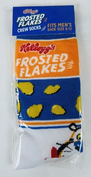 New Breakfast Cereal Crew Socks Women's Size 6-12 Novelty Funny Lot of 4 thumbnail 1