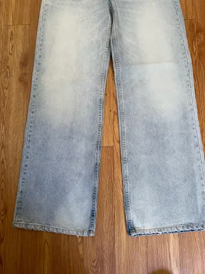 Zara high waisted super wide light blue jeans nwt thumbnail 5