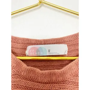 Free People Beach Imogene Oversized Knit Tunic‎ Sweater Top Size Medium Salmon thumbnail 6