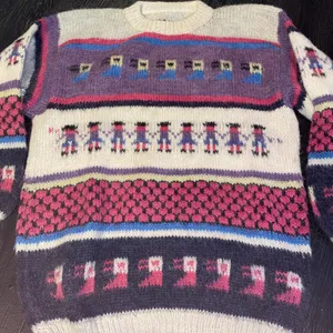 Vintage 80s Peruvian Alpaca Folk Hand Knit Sweater Llama Peru thumbnail 13