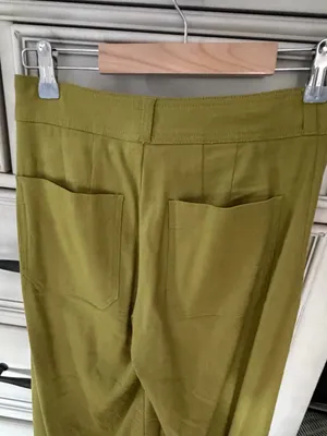 Anthropologie Ettie High-Rise Crop Wide-Leg Pants by Maeve: Linen Edition holly thumbnail 9