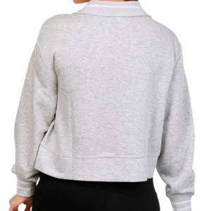 NWT Yogalicious Georgetown Scuba Half Zip Pullover Heather Gray Size Large thumbnail 3