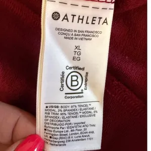 Athleta Pranayama Wrap Cardigan Dark Red XL 882498-12 Open Front Shawl‎ Collar thumbnail 7