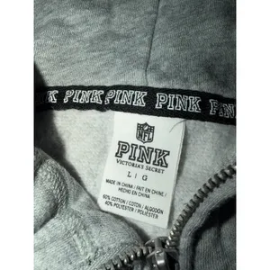 Victoria's Secret Pink Pittsburgh Steelers Fantasy Player Zip Up Hoodie Sz L thumbnail 2