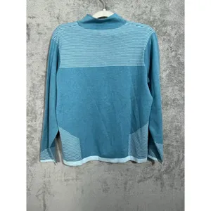 Peter Millar Quarter Zip Pullover Large Gypsy Blue Striped Preppy Nautical NWT thumbnail 4