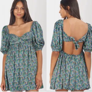 New! For Love &‎ Lemons Alisa Mini Dress in Green Sz XS $233 thumbnail 4