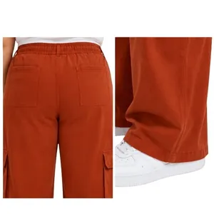 Time and Tru Womens Cargo Pants Size 18 Short Auburn Sun Drawstring Wide Leg thumbnail 9