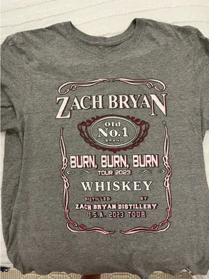 Zach Bryan T shirt Gray Size L thumbnail 1