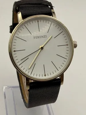 Elegant Ferenzi Marciano Gold Tone & Black Analog Watch Working New Battery thumbnail 1