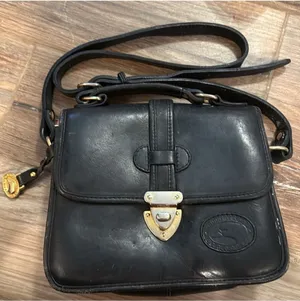 Vintage Genuine Leather Red Goose Crossbody Black Leather Bag thumbnail 1