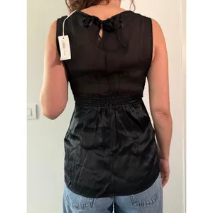 NWT Intimissimi Silk Sleeveless Babydoll Top in Black Women's Medium thumbnail 2