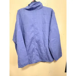 Amuse Society Quilted Snap Front Jacket Periwinkle Blue Palm‎ Tree Logo L/XL thumbnail 3