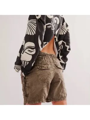 Free People NWOT Wild Bay Parachute Shorts in size XS thumbnail 3