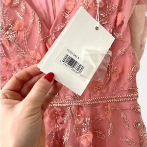 NEW Mac Duggal 11224 - Pink V-Neck‎ A-Line Prom Gown Maxi Dress Size 8 thumbnail 6