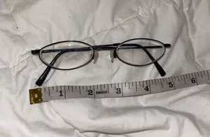 Massimo Ventura Oval Metal Frame Reading Glasses in Black and Silver thumbnail 1