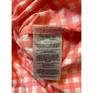 Columbia womens coral white checkered sleeveless blouse size M‎ thumbnail 9