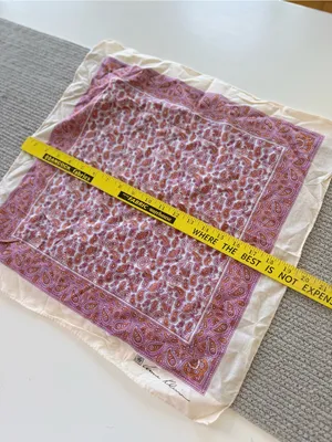 Anne Klein Pink and Orange Paisley Cotton Bandana Scarf thumbnail 5