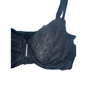 Auden Black Lace‎ Unlined Comfort Wire Balconette Bra, 44D thumbnail 3