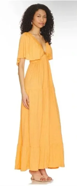 Free People Beach La La Maxi in Bird Of Yellow Womens Small thumbnail 1
