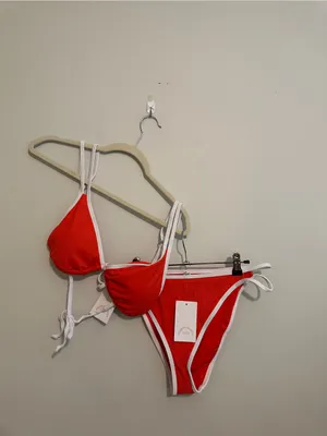 Dippin' Daisy's Red Cyrus Double Strap High Cut Bikini Set thumbnail 7
