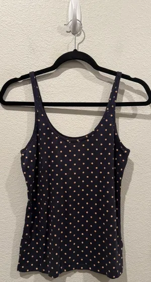 Urban Outfitters BDG Navy Blue Pink Dots Tank Top thumbnail 1