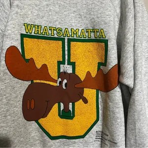 Vintage Bullwinkle Moose “Whatsamatta”‎ University Pullover Sweater thumbnail 3