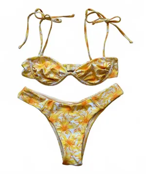 Blackbough Swim Bikini Set Passionfruit Dana Underwire Top Cheeky Bottoms Small thumbnail 1