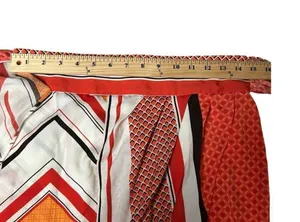 Banana Republic Tie Wrap Geo Skirt Orange White Size 4 thumbnail 10