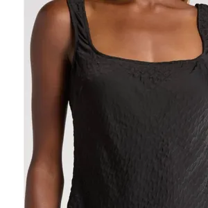 ASTR the Label Women's‎ Janesa Textured Satin Top, Black, Size Medium, NWT thumbnail 4