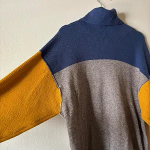 Free People Softly Structured Colorblock Oversized Turtleneck Sweater Medium thumbnail 3