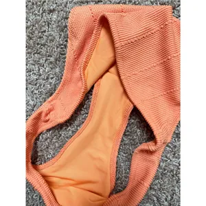 aerie Coral Textured Strapless Bikini Set thumbnail 3