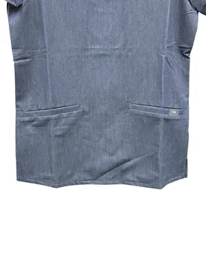 NEW Figs Casma Three Pocket Scrub Top in Heather Denim Size Small thumbnail 4