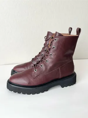 Madewell the Rayna lace up leather boots 10.5 thumbnail 6