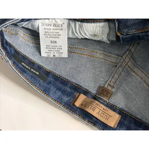 Judy Blue Wide Leg Crop Raw Hem Jeans Dark Blue High Rise Stretch Size 3/26 thumbnail 3