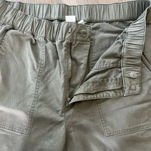 Gap Womens Pants Green Size Large Easy Pant Wide Leg Utility Cotton Blend thumbnail 7