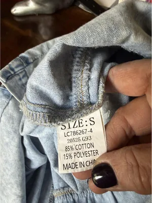 Light Wash Denim Button thumbnail 8
