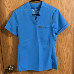Figs Siaya Capri Blue V Neck Scrub Top‎ XXS thumbnail 10