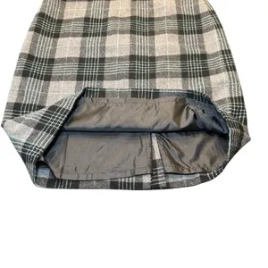 Talbots Grey Black Teal Plaid Pencil Skirt Lined Size 8 Knee Length Professional thumbnail 4