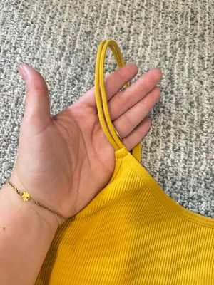 Colsie Crop Top/Bralette Yellow thumbnail 3