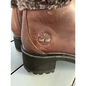 Timberland Women Size 5.5 Kinsley Waterproof Brown Leather Faux Fur Ankle Boot thumbnail 11